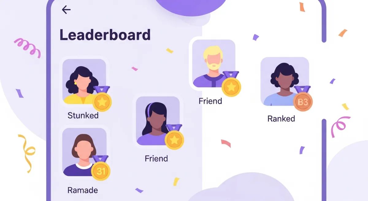 Best friend test leaderboard ranking friends by their scores