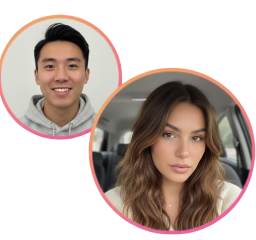 Friends enjoying RoastLink challenge